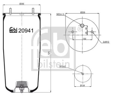 FEBI BILSTEIN Кожух пневматической рессоры 20941